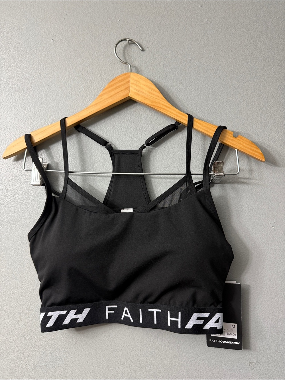 Faith Connexion Black Sports Bralette medium